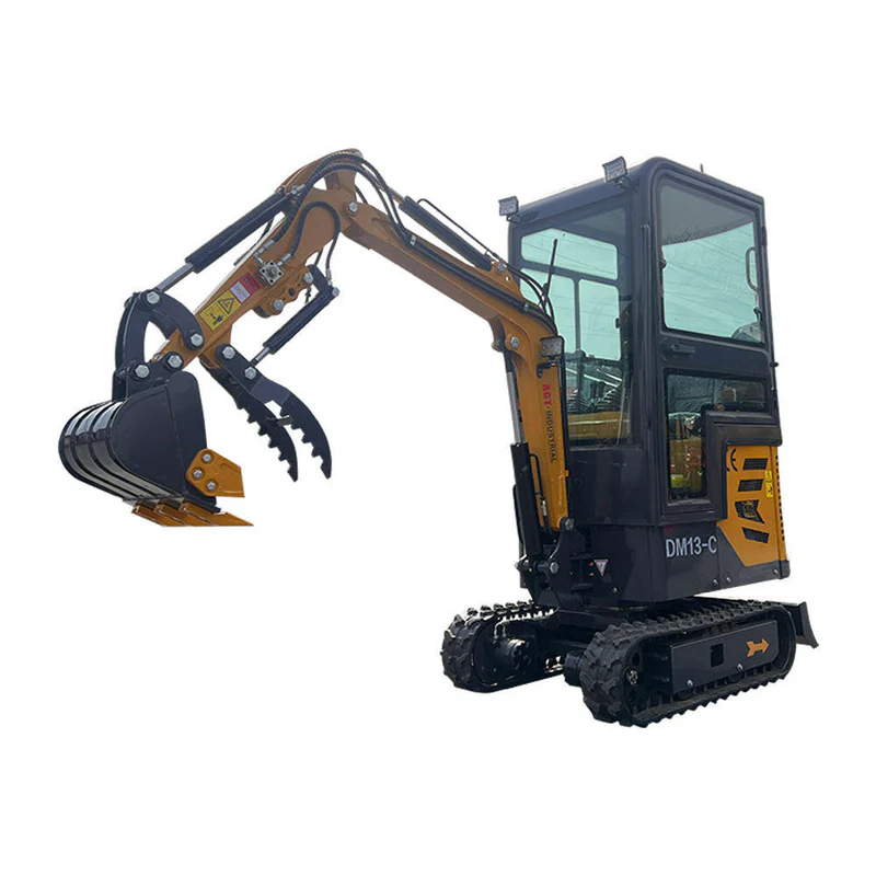 1 Ton, B&S Engine Mini Small Cab Excavator w/ Hydraulic Thumb & Swing Boom | DM13-C