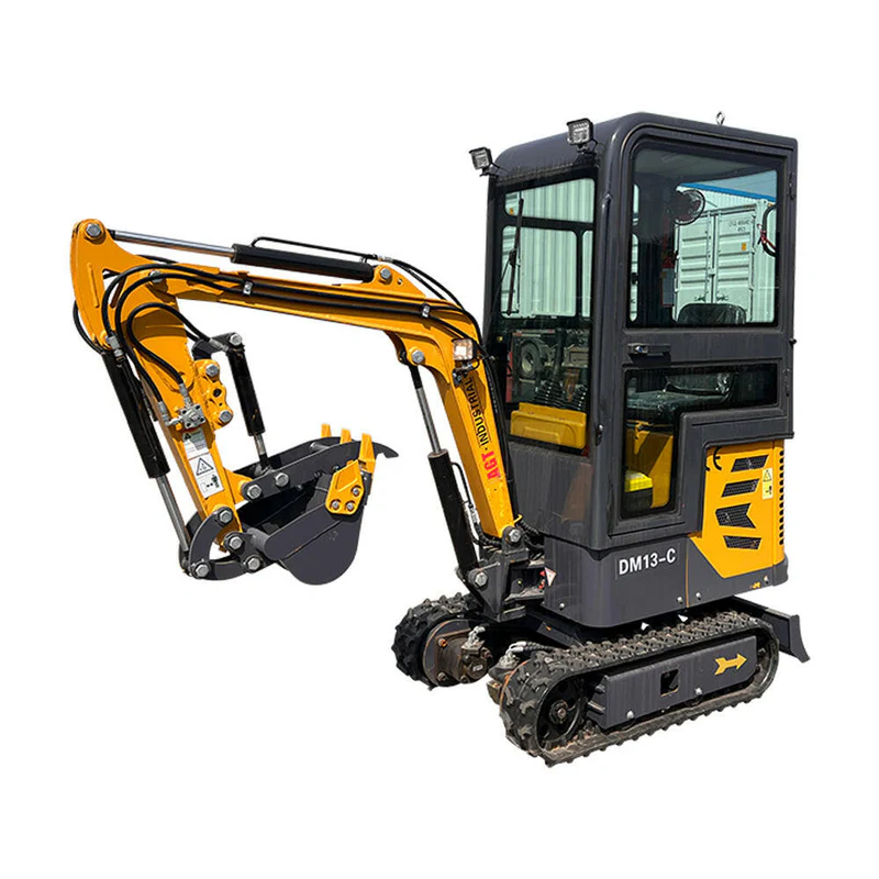 1 Ton, B&S Engine Mini Small Cab Excavator w/ Hydraulic Thumb & Swing Boom | DM13-C